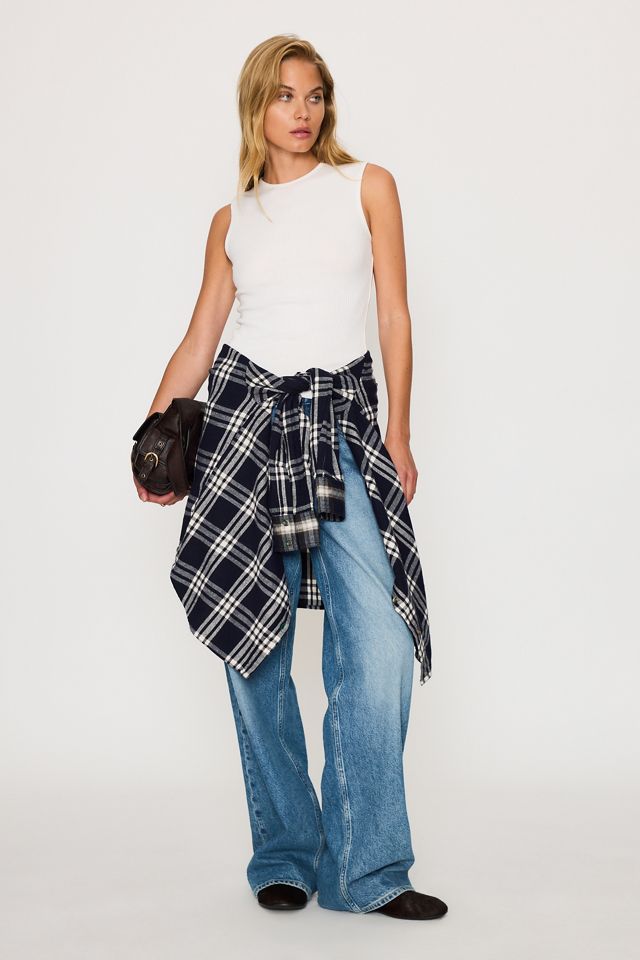 Chemise à carreaux à manches longues en coton 100% By Anthropologie #4