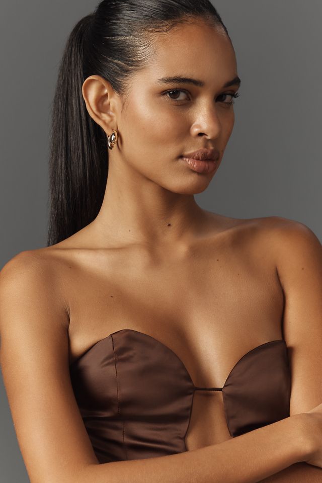 Bardot Eleni Strapless Satin Bodysuit #3