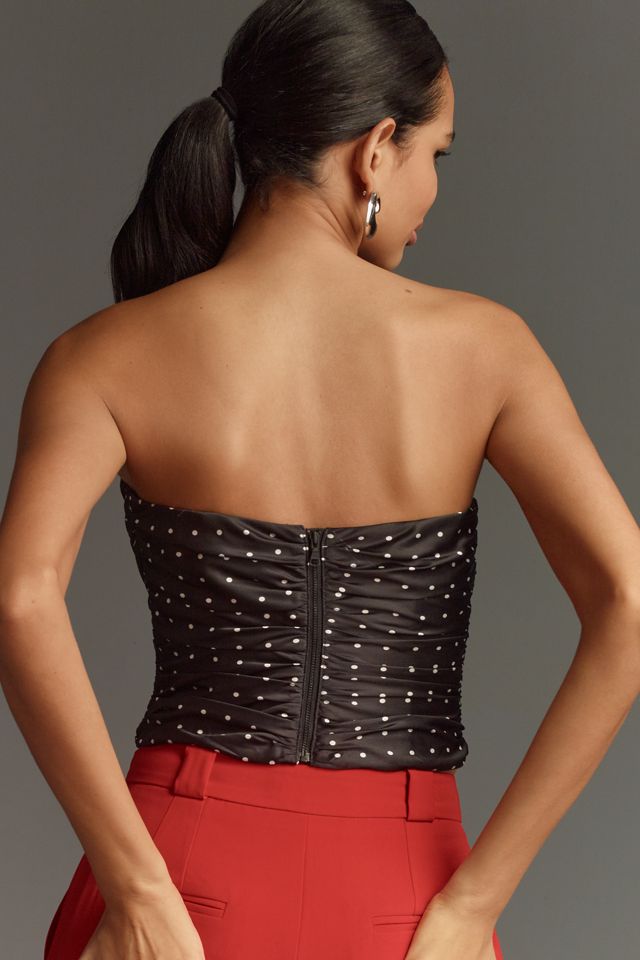 Bardot Blanca Satin Bustier #1