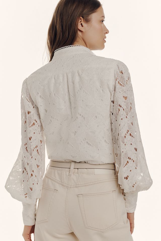 Bardot Remy Lace Bodysuit Blouse #1