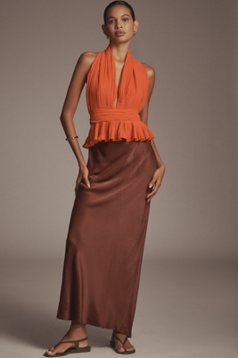 Bardot Amala Pleated Halter Top