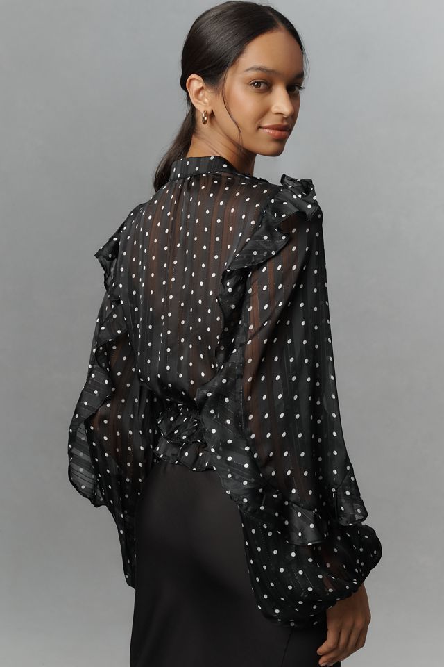 Bardot Frill Faux-Wrap Blouse #1