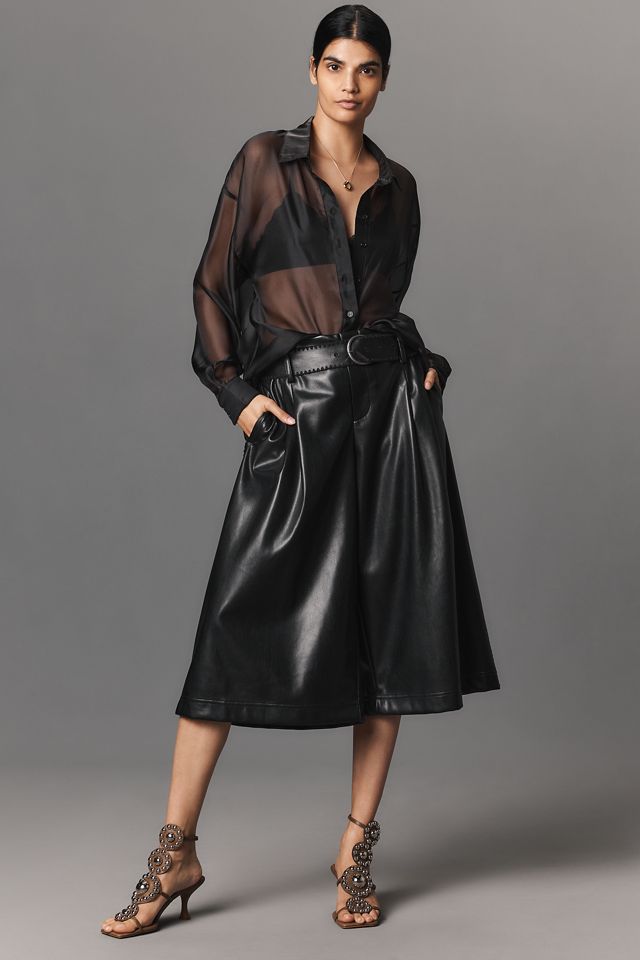 Bardot Luana Oversized Sheer Organza Buttondown Shirt #3