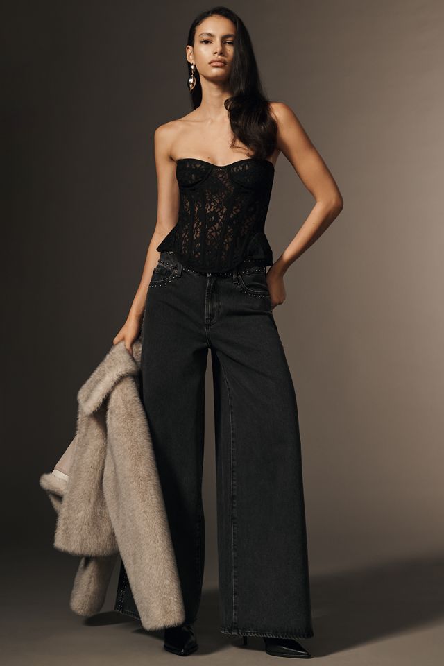 Bardot Cristo Strapless Lace Bustier #2