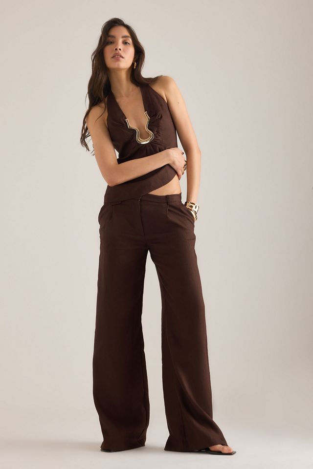 Bardot Top Halter in Lino Cavarly #4