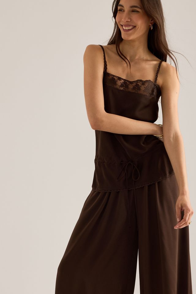 Bardot Bonita Satin Lace-Trim Cami Top #4