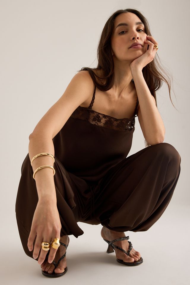 Bardot Bonita Satin Lace-Trim Cami Top #1