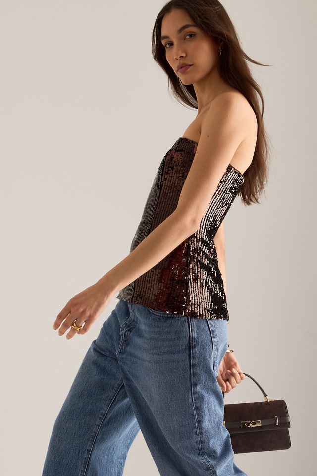 Bardot Helenia Sequin Bandeau Top #3