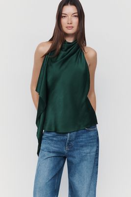 Bardot Sierra Satin Draped Top