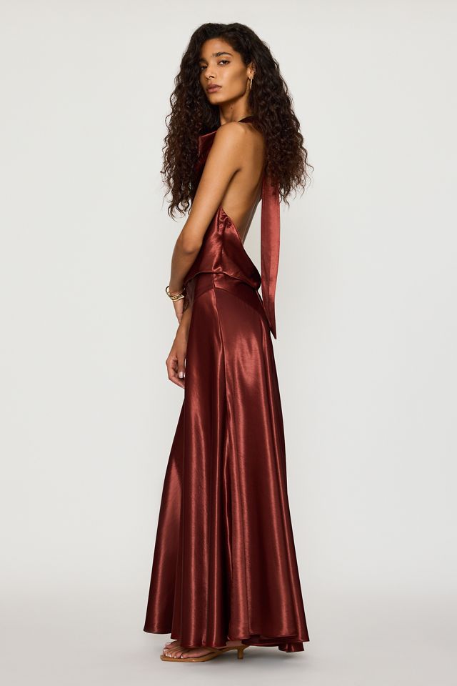 Bardot Toni Satin-Top mit Wasserfallausschnitt #1