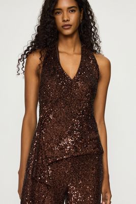 Bardot Melanie Halter Sequin Top
