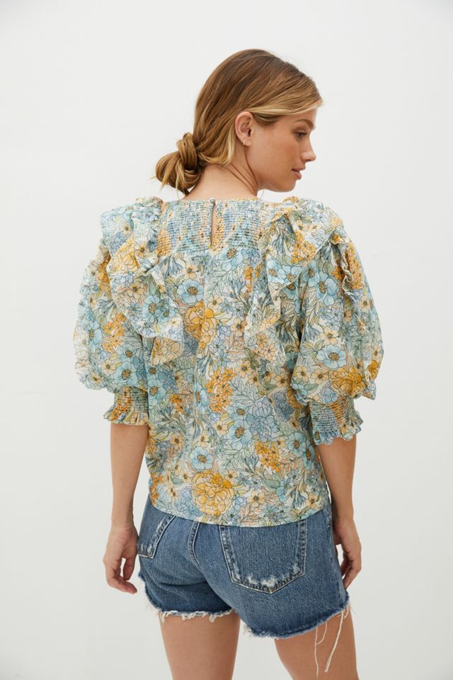 Magali Pascal Floral Balloon-Sleeved Blouse #2