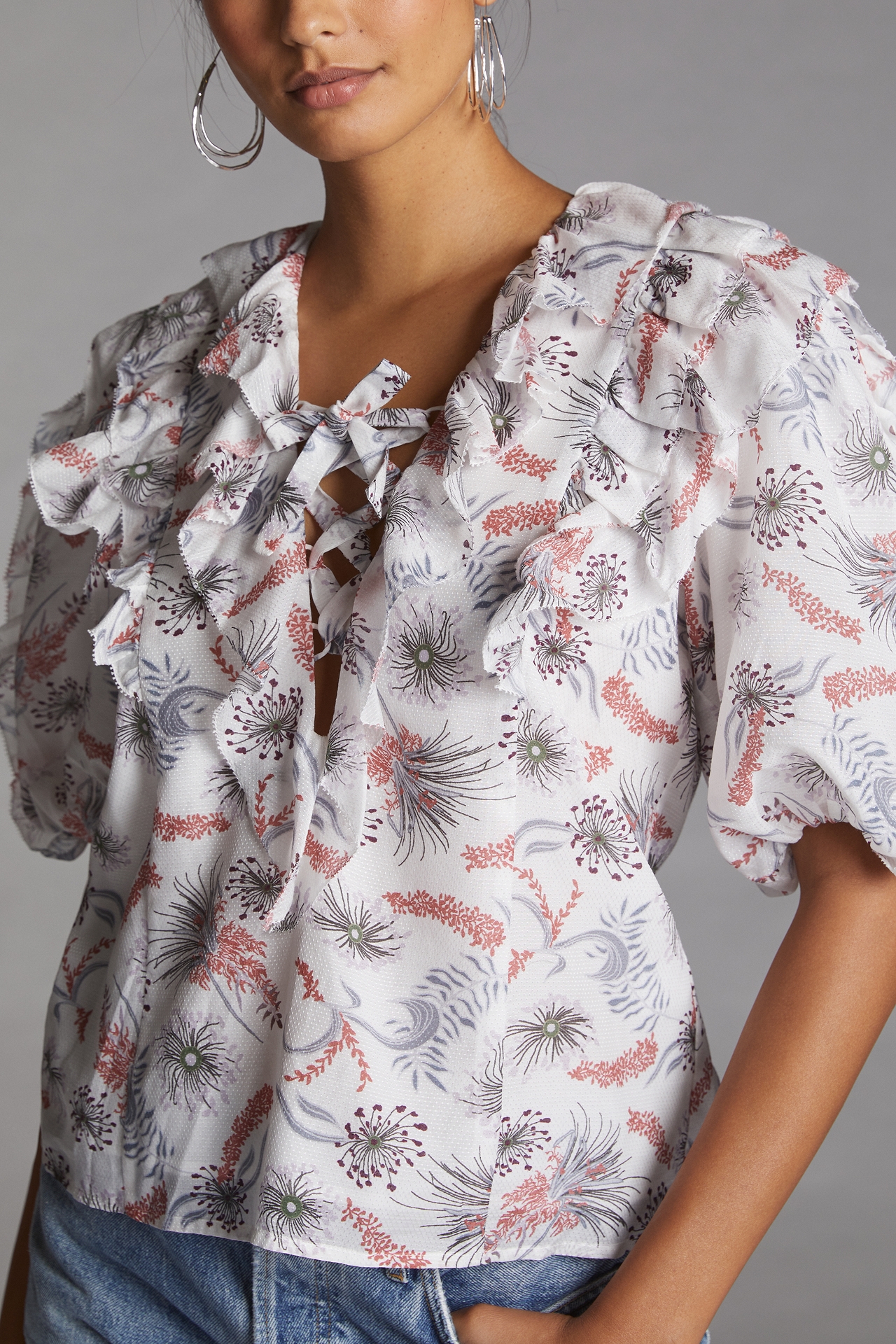 Magali Pascal Wildflower Ruffled Blouse