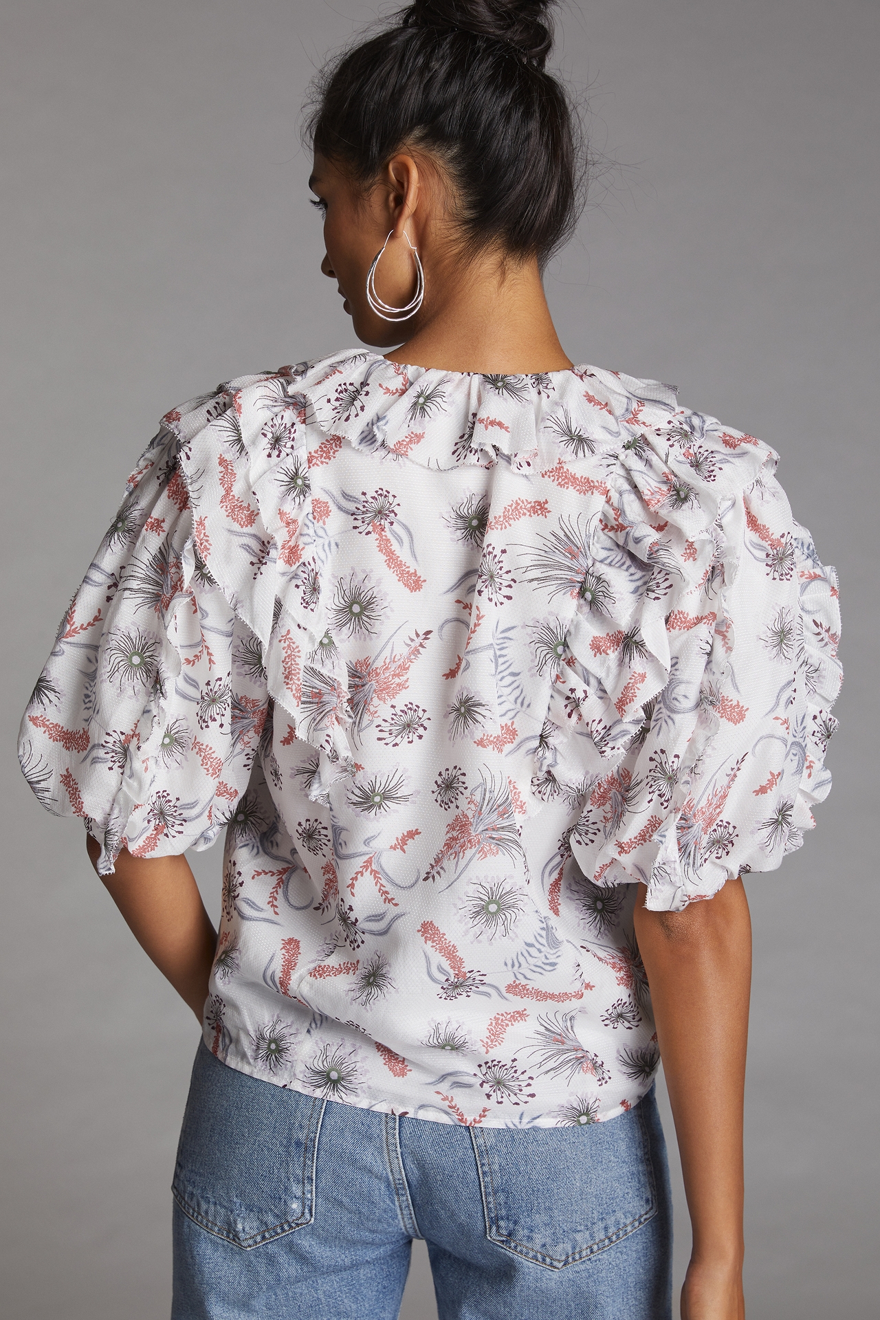 Magali Pascal Wildflower Ruffled Blouse