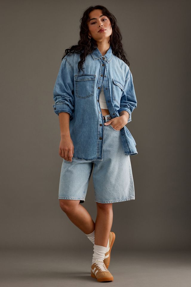 Stevie Long-Sleeve Denim Shirt #1