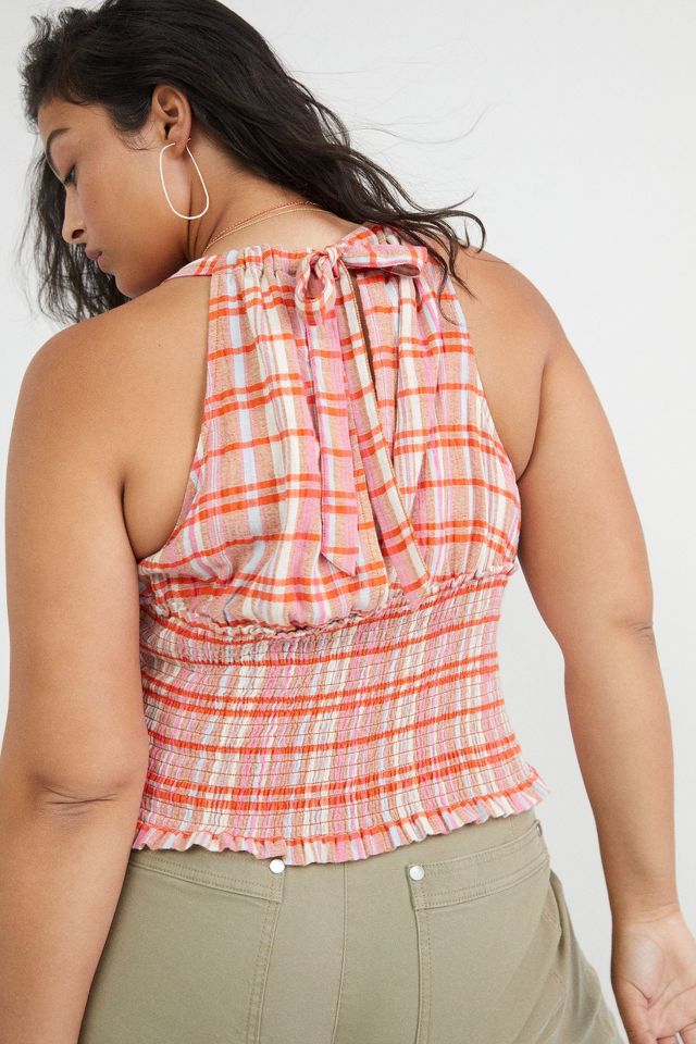 New Pilcro By 2024 Anthropologie Plaid Reversible Halter Top