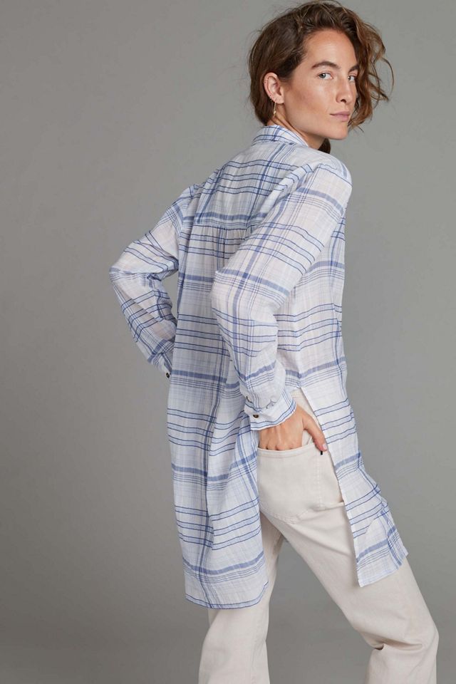Pilcro Plaid Tunic Blouse #1
