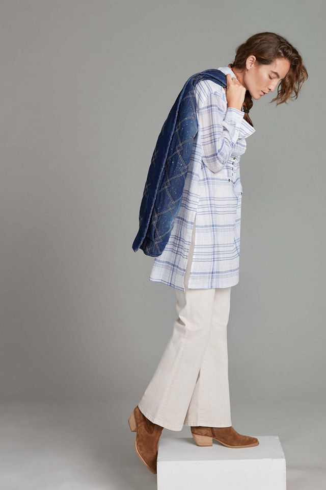 Pilcro Plaid Tunic Blouse #2