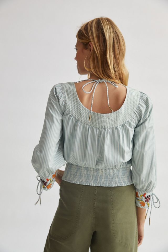 Beaded Puff-Sleeved Blouse #3