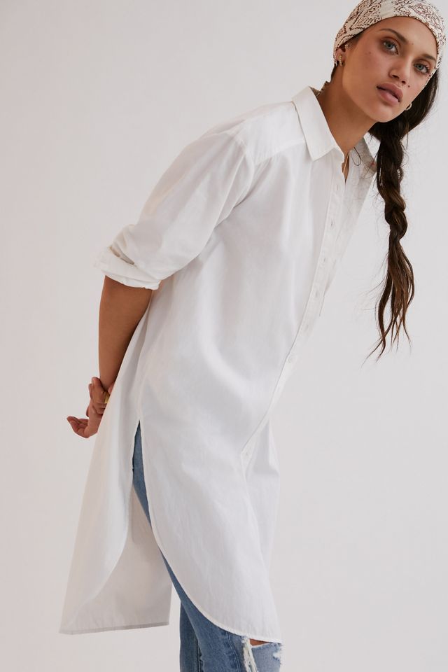 Maeve Maxi Tunic Poplin Buttondown #2