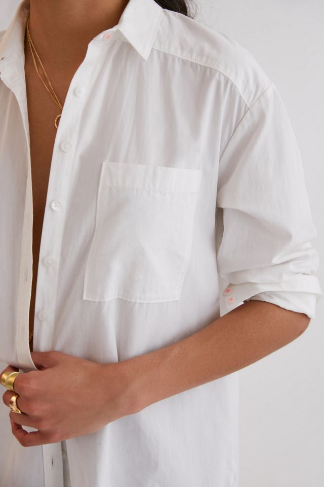 Maeve Maxi Tunic Poplin Buttondown #3