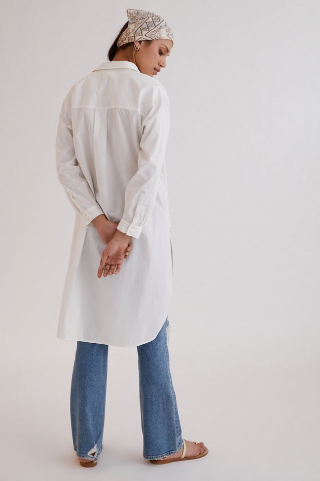 Maeve Maxi Tunic Poplin Buttondown #4