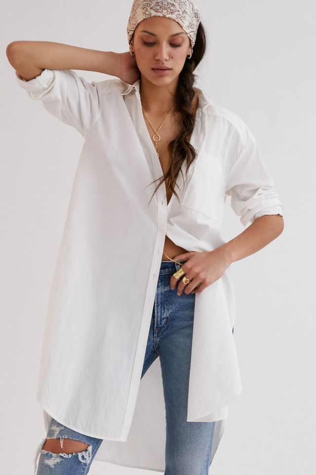 Maeve Maxi Tunic Poplin Buttondown #5