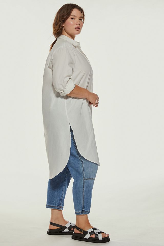 Maeve Maxi Tunic Poplin Buttondown #11