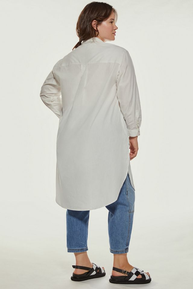 Maeve Maxi Tunic Poplin Buttondown #13