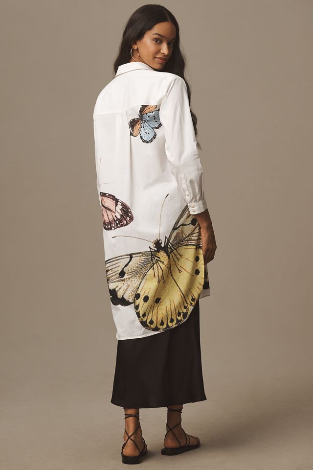 Maeve Maxi Tunic Poplin Buttondown #1