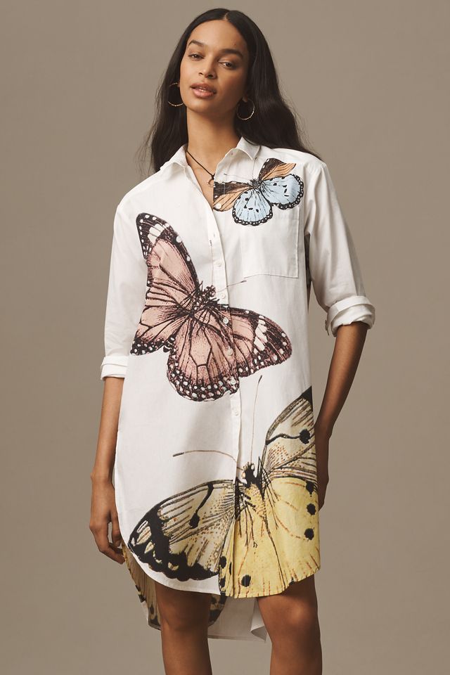 Maeve Maxi Tunic Poplin Buttondown #3