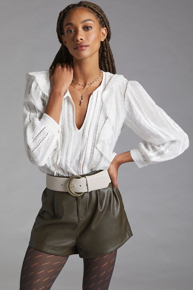 Pilcro Ruffled Lace Blouse #1