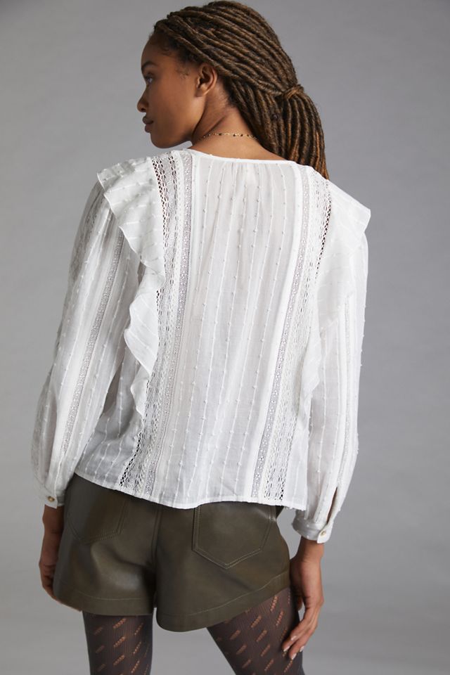 Pilcro Ruffled Lace Blouse #2