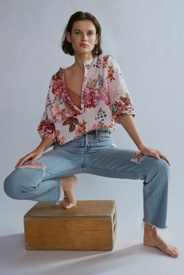 Pilcro Cropped Surf Blouse