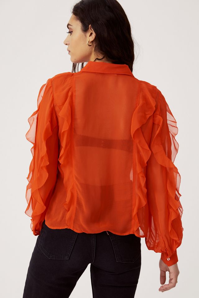 Maeve Ruffled Buttondown #2