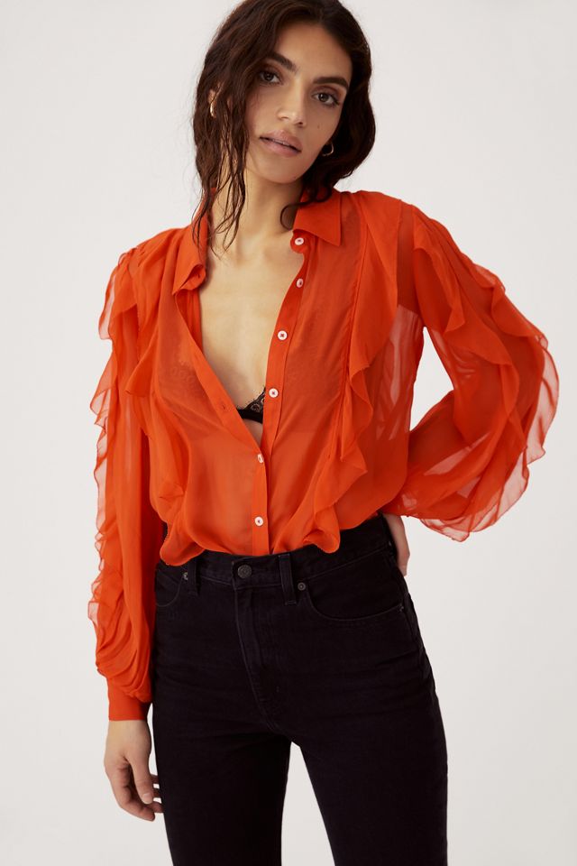 Maeve Ruffled Buttondown #3