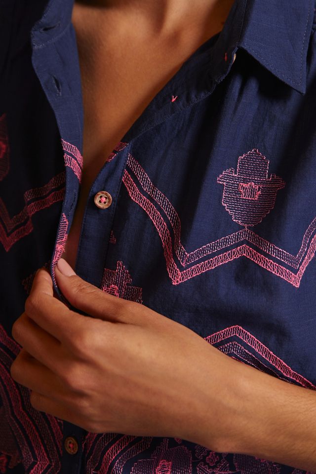 Chemise Décontractée Brodée By Anthropologie #4