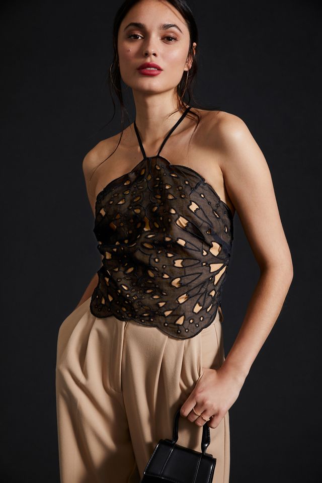 トップス S butterfly halter tops theredthread THEREDTHREAD】S butterfly halter tops