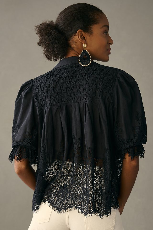 black lace blouse