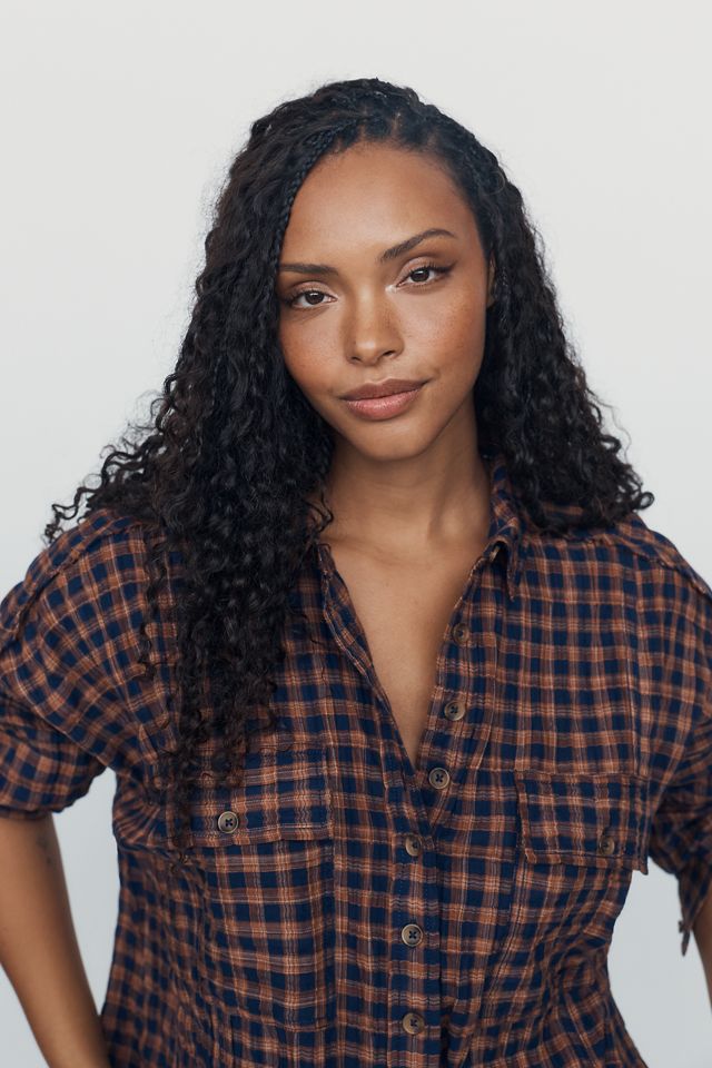 Pilcro Cropped Plaid Shirt #5