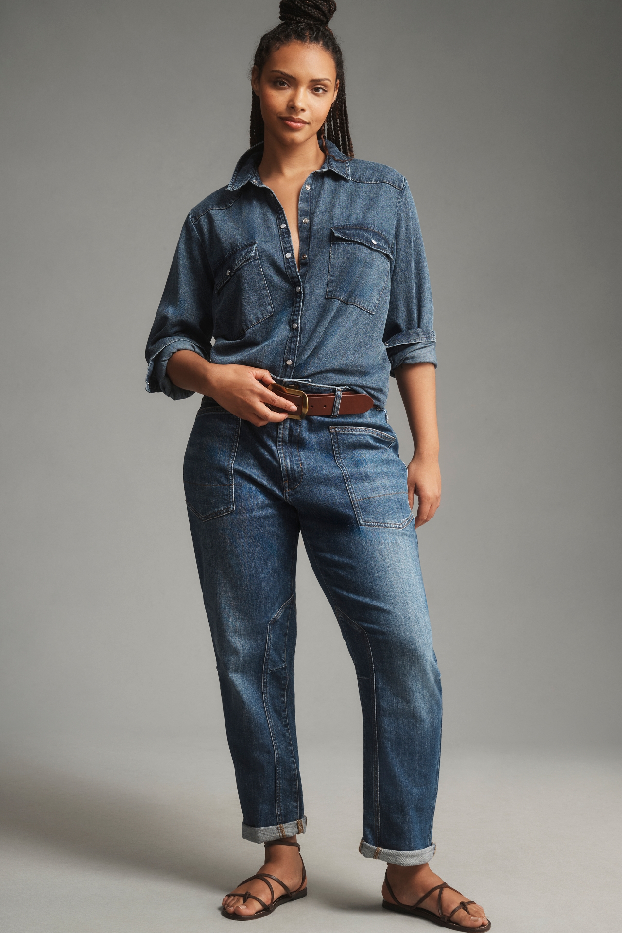 The Dannie Classic Denim Shirt by Pilcro ​