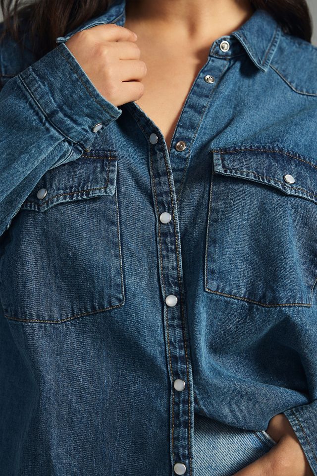 Pilcro Classic Denim Shirt #8
