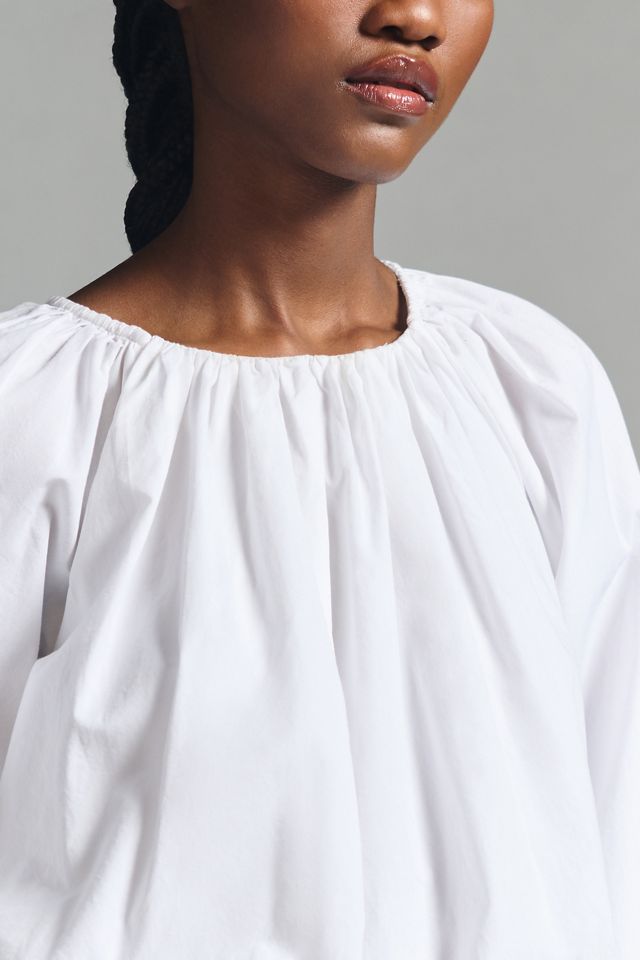 Maeve Poplin Bubble Blouse #3