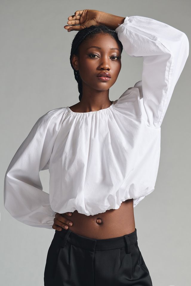 Maeve Poplin Bubble Blouse #4