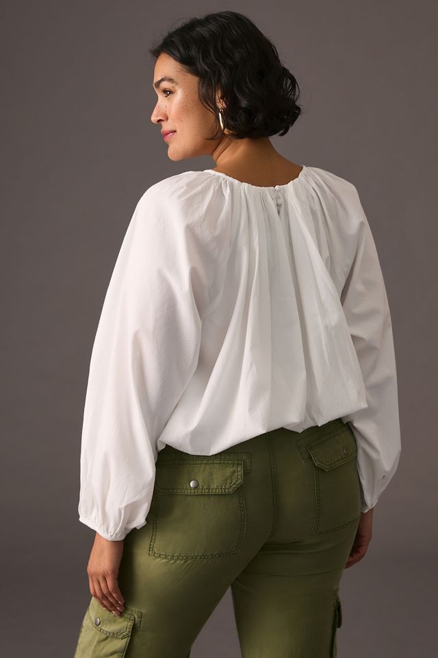 Maeve Poplin Bubble Blouse #7