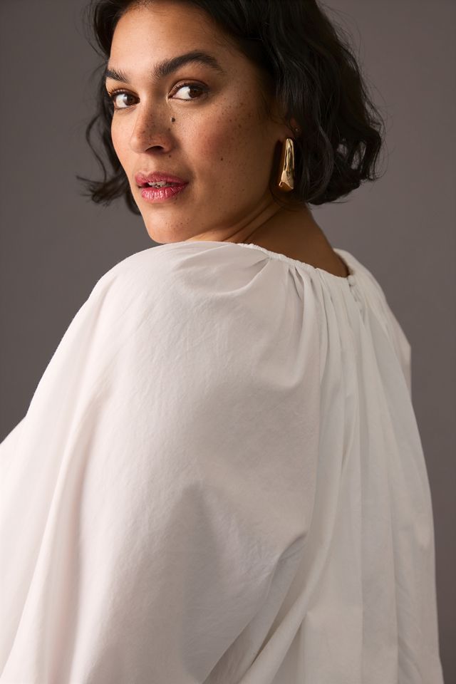 Maeve Poplin Bubble Blouse #9