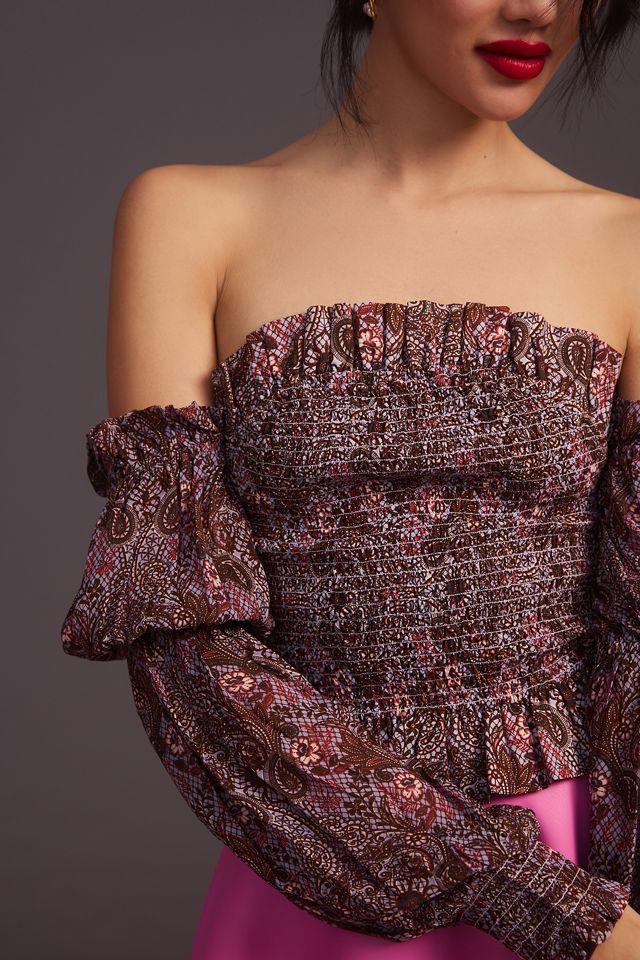 By Anthropologie Smocked Off-The-Shoulder Blouse #2