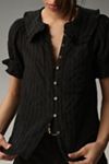 Keira Collared Button-Front Blouse by Pilcro