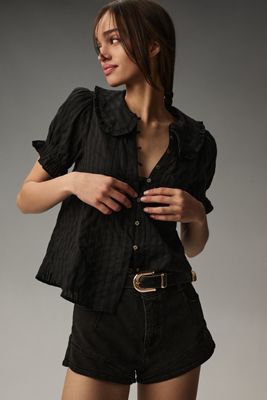 Keira Waffle Puff Sleeve Top/Shorts Set