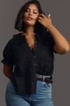 Keira Collared Button-Front Blouse by Pilcro